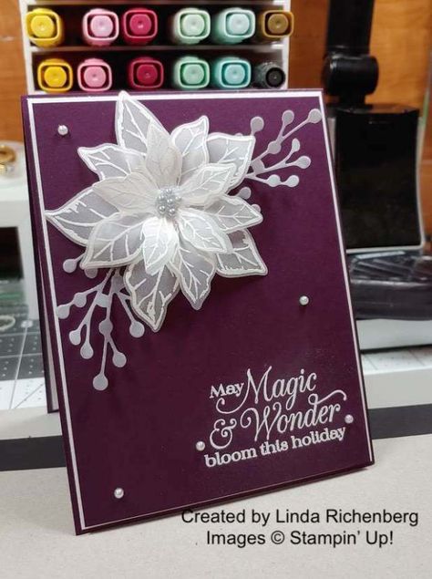 Poinsettia Petals Stampin Up Cards 2020, Stampin Up Poinsettia Place Dsp, Su Poinsettia Petals Cards, Cricut Christmas Cards Ideas Cardmaking, Stampin Up Poinsettia Petals, Stampin Up Poinsettia Cards, Stampin Up Poinsettia Petals Cards, Poinsettia Petals Stampin Up Cards, Stampin Up Christmas Cards 2019-2020