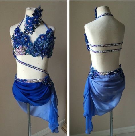 Royal Blue floral top Cute Dance Costumes, Pretty Dance Costumes, Hip Hop Costumes, Tap Costumes, Contemporary Dance Costumes, Custom Dance Costumes, Dance Competition Costumes, Dance Costumes Lyrical, Lyrical Costumes