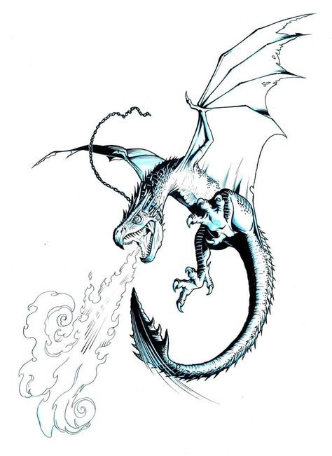 Hungarian Horntail, Harry Potter Creatures, Dragon Medieval, Harry Potter Dragon, Harry Potter Coloring Pages, Konst Designs, Small Dragon Tattoos, Muster Tattoos, Dragon Coloring Page