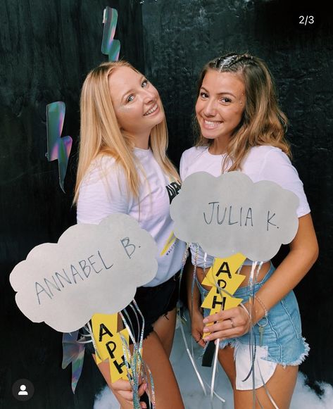 Delta Zeta Strikes Again, Weather Bid Day Theme, Storm Bid Day Theme, Bid Day Signs For New Members, Strikes Again Bid Day, Storm Bid Day, Sorority Recruitment Themes, Sorority Themes, Recruitment Themes