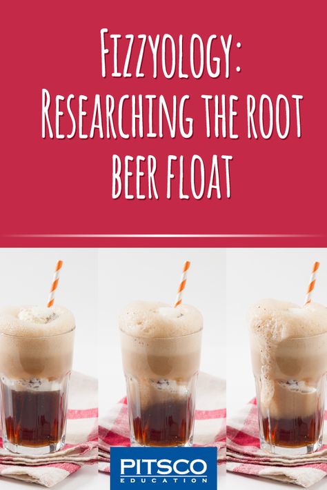 Explore the history of root beer. Become a fizzicist and learn about the states of matter.  Make the best root beer float for National Root Beer Float Day.  STEM at Home idea! #STEM #homeschool #foodscience Root Beer Floats, Home Idea, Beer Float, States Of Matter, Root Beer Float, Soda Fountain, Stem Education, Food Science, American Culture