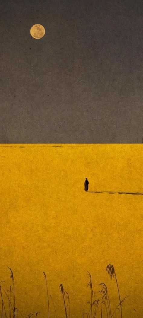 Mellow Vibes Aesthetic, The Yellow Wallpaper Aesthetic, Lockscreen Art Paintings, Literature Wallpaper Iphone, Yellow Field Aesthetic, Mustard Yellow Wallpaper Iphone, Dark Yellow Aesthetic Wallpaper, Creative Lockscreen, Yellow Art Aesthetic