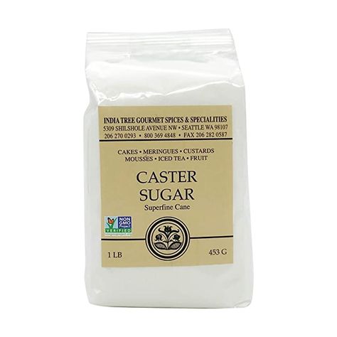 Amazon.com : India Tree Superfine Caster Baking Sugar, 1 lb. bag : Castor Sugar : Grocery & Gourmet Food Boat Tart Recipe, Candy Clay Recipe, Custard Pastries, Tangzhong Method, Bread Machine Cinnamon Rolls, Pineapple Buns, Mini Blueberry Pies, Edible Clay, Orange Chiffon Cake