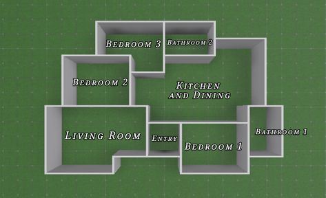 Sims 4 Houses Layout, 1 Story House, House Outline, Cottage Bloxburg, Blocksburg Room Ideas￼, Small House Layout, House Decorating Ideas Apartments, Bloxburg House Ideas 1 Story, Tiny House Layout