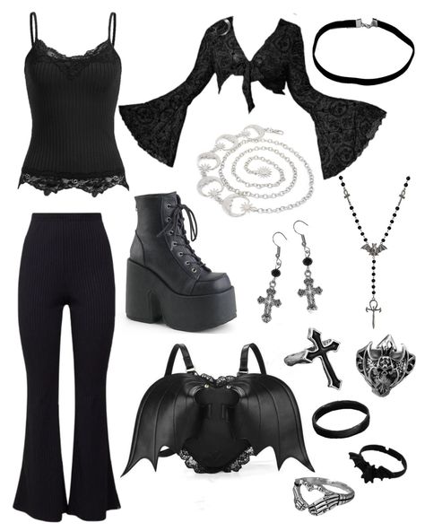 Casual Goth Outfits Girly, Light Gothic Outfits, Gothic Simple Outfit, Gothiccore Outfit, Gothic Romance Outfit Women, Clean Gothic Outfits, Gothic Inspo Outfits, Exposed Outfits, Cute Gothic Outfits For School