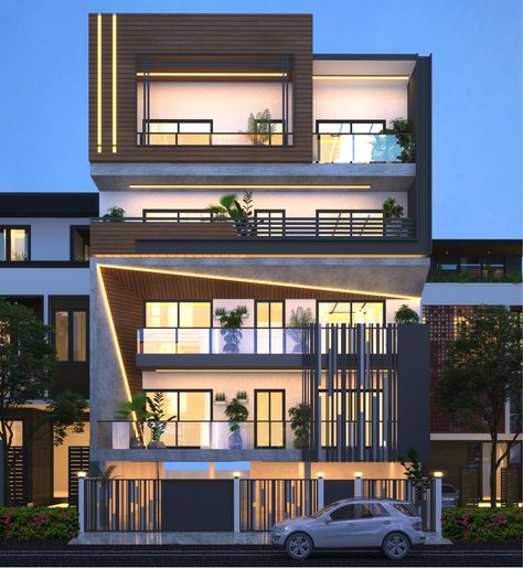 Small Apartment Building Design, Small Apartment Building, Home Designs Exterior, House Architecture Styles, Luxury Exterior, House Outer Design, Facade Architecture Design, Residential Building Design, Best Modern House Design