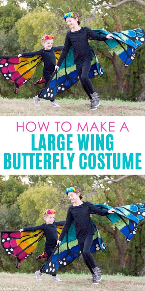 Butterfly Wings Diy, Butterfly Costume Kids, Diy Butterfly Costume, Girls Butterfly Costume, Diy Halloween Costumes For Girls, Butterfly Halloween Costume, Butterfly Wings Costume, Wing Butterfly, Halloween Costumes Kids Boys