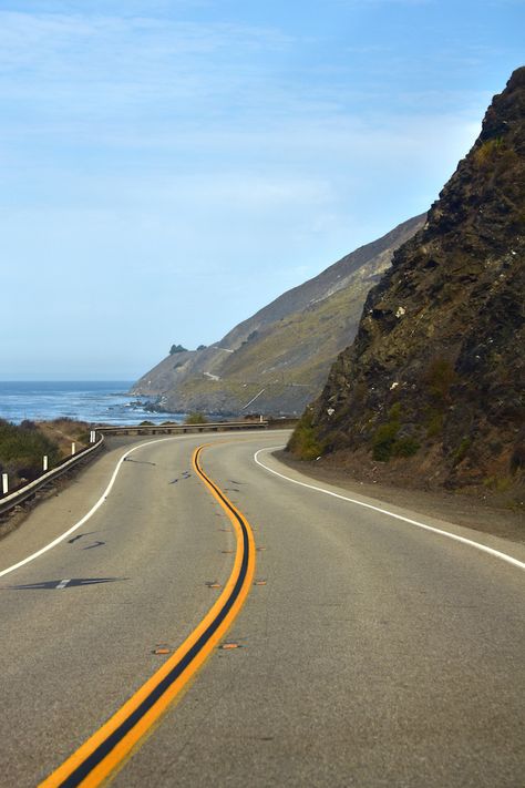 Road By The Sea, Purple Sand Beach, Pacific Coast Highway Road Trip, Mood Video, Beach Road Trip, Summer Roadtrip, Road Painting, Environment Reference, California Highway