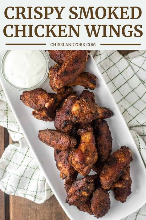 Best Dry Rub Smoked Chicken Wings, Smoker Dry Rub Recipes, Crispy Wings On Smoker, Dry Rub For Smoked Chicken Wings, Smokey Bones Smoked Wings Recipe, Traeger Smoked Wings, Crispy Smoked Wings, Reqtec Smoker, Smoked Wings Recipe Dry Rubs