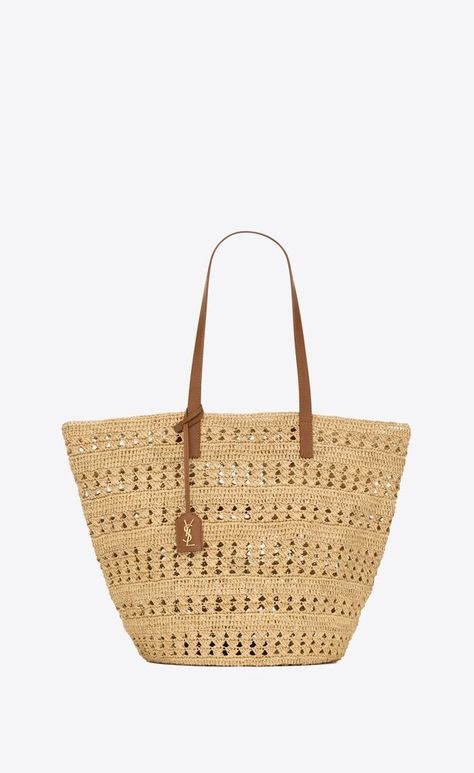 PANIER Medium bag in raffia | Saint Laurent | YSL.com 2024 Wishlist, Timeless Bags, Medium Bag, Card Case Wallet, Raffia Bag, Wallet Pouch, Basket Bag, Wallet Chain, Medium Bags