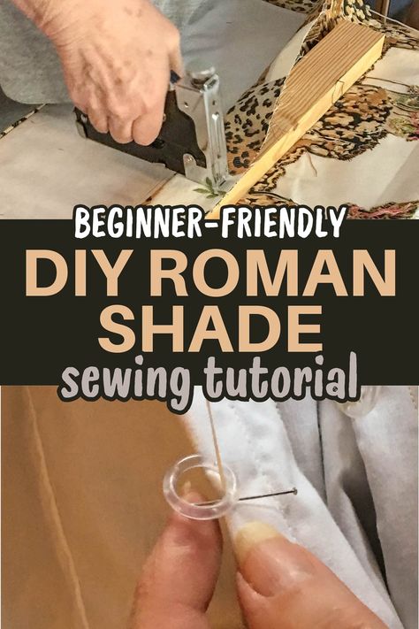 beginner-friendly DIY roman shade sewing tutorial Home Decor Sewing Projects, Make Roman Shades, Decor Sewing Projects, Home Decor Sewing, Diy Roman Shades, Sewing Guide, Curtains Diy, Sewing Room Storage, Diy Window Treatments