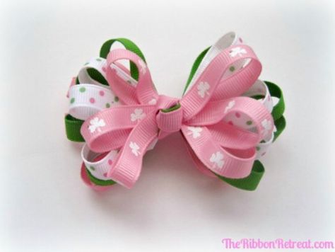 Colorful Loopy Ribbon Bow Hair Bow Instructions, Loopy Bow, Bow Ideas, Hair Bow Tutorial, Diy Bows, Bow Headband Hairstyles, Boutique Hair Bows, Sock Animals, Boutique Bows