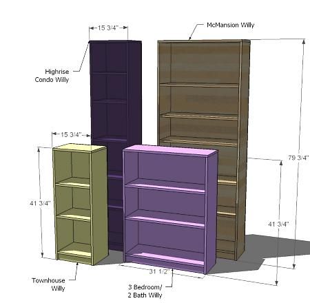 simple bookcase plans (IKEA Billy bookcase knock-offs) Simple Bookcase, Bookcase Plans, Bookshelf Chair, Diy Locker, Simple Bookshelf, Diy Regal, Ikea Billy Bookcase, Building Furniture, Simple Furniture