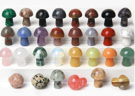 5Pcs/Set Mushroom Stone Carved Natural Quartzs Crystal Healing Reiki Decoration Craft Home Decor Room Ornament Wholesale 15*20mm Mushroom Plant, Mini Mushroom, Diy Jewelry Gifts, Diy Gemstone, Diy Schmuck, Diy Materials, Stone Carving, Green Aventurine, Crystals And Gemstones