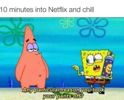 Snapchat Conversation, Spongebob Funny Pictures, Netflix Humor, Funny Spongebob Memes, Spongebob Funny, Spongebob Memes, Netflix And Chill, Relationship Memes, Work Humor