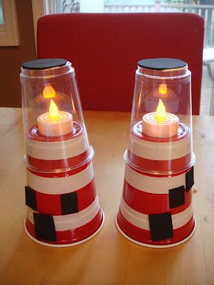 Lighthouse Craft, Lighthouse Project, Ocean Vbs, Lighthouse Crafts, House Candle, Book Craft, Holiday Club, Bible School Crafts, Philippians 2