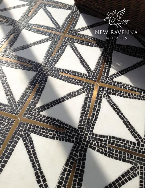 Ravenna Mosaics, New Ravenna, Coloured Grout, Modern Flooring, Mosaic Backsplash, Tile Trends, Black And White Tiles, Mosaic Flooring, Ceramic Floor