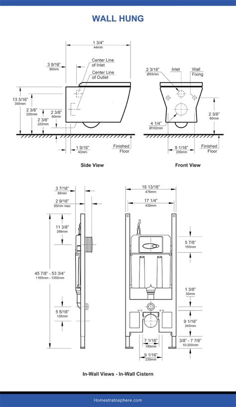 20 Townhouse Primary Bathroom Ideas (Photos) Wc Dimensions, Toilet Dimensions, Toilet Plan, Stationery Store Design, Tankless Toilet, Toilet Size, Toilet Tank Cover, Residential Plumbing, Wc Design