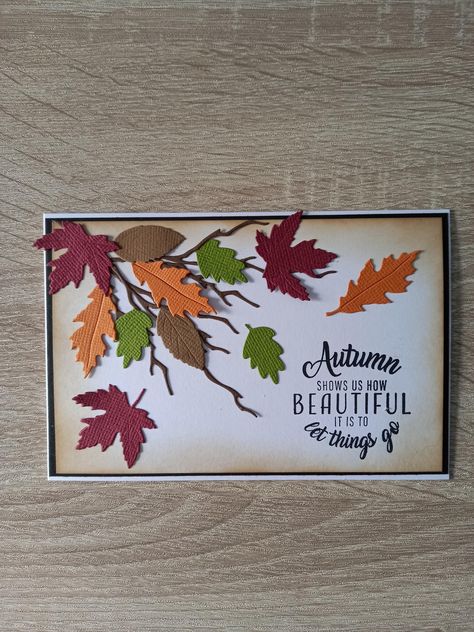 Thanksgiving Cards To Make, Fall Cards Handmade Ideas, Fall Cards Stampin Up Autumn, Autumn Cards Handmade, Handmade Fall Cards, Fall Birthday Cards, Trading Card Ideas, Fall Cards Handmade, Thanksgiving Cards Handmade