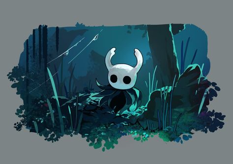 #HollowKnight #Fanart Hollow Knight Greenpath, Knight Tattoo, Hollow Night, Hollow Art, Knight Art, Arte Sketchbook, Illustration Character Design, Art Anime, Game Art