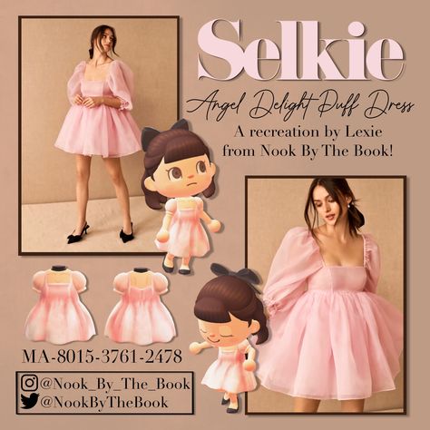 Lexie! on Twitter: "Who doesn’t love a classic #Selkie dress? Now you can wear one in Animal Crossing!! #ACNH #AnimalCrossing… " Acnh Fancy Dress, Acnh Custom Designs Clothes Pink, Animal Crossing Pink Dress, Custom Design Animal Crossing Outfit, Acnh Outfit Code Summer, Animal Crossing Summer Outfit, Animal Crossing Design Codes Clothes Summer, Acnh Summer Clothes, Pink Acnh Codes