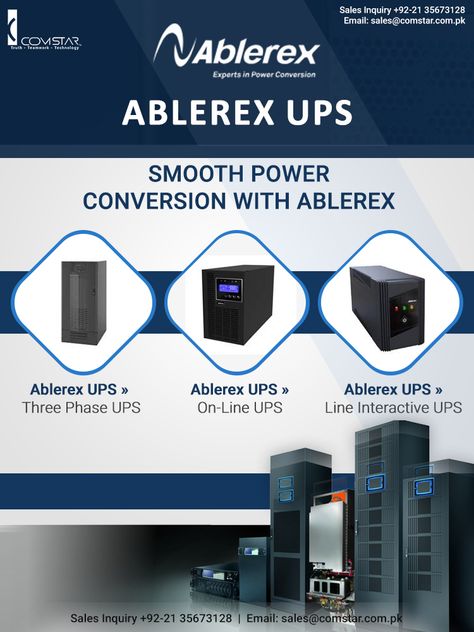 Are you concerned about #loadshedding on and off? Get #Uninterruptible Power Supplies with Ablerex and enjoy a flawless #power experience.  sales@comstar.com.pk 0300-2170070 - 92-21-35637128 #112 Uninterruptible Power Supply, Internet Technology, Teamwork, Power Supply, Ups, Pakistan, Shed, Internet, Technology