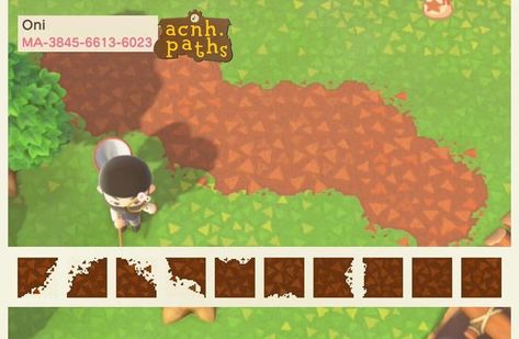 ✨Animal Crossing Patterns ✨ on Instagram: “Another dirt path! This one doesnt have overlapping triangles like the other one.  #acnh #animalcrossing #animalcrossingnewhorizons…” Animal Crossing Patterns, Acnh Patterns, Motif Acnl, Logo Animal, Animal Crossing Guide, Path Design, Qr Codes Animal Crossing, Acnh Ideas, Animal Crossing Pocket Camp