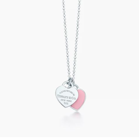 Brand New Tiffany Co Double Heart Necklace Jewellery Tiffany And Co, Tiffany Pink Necklace, Tiffany N Co Necklace, Baddie Stuff To Buy, Necklaces Tiffany & Co., Silver Jewelry Tiffany, Tiffany And Co Pink Heart Necklace, Tiffany Co Necklace, Silver Double Heart Necklace