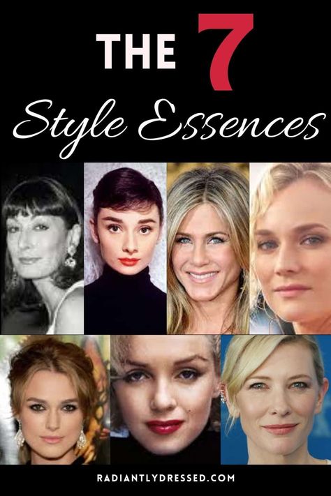 If you're struggling to feel like your clothes represent the real you, consider exploring style essences. From the work of Harriet McJimsey and John Kitchener, style essences are intrinsic to who you are, and offer a way to dress and accessorize yourself authentically. These 7 essences: dramatic, gamine, natural, classic, romantic, ingenue, and ethereal have difference presentations in both color and style, and can help you feel more like YOU in your clothing. Classic Essence Face, Classic Romantic Ingenue Essence, House Of Colour Natural Romantic Style, Romantic Archetype Style, Dramatic Classic With Ethereal Essence, Natural Classic Style Personality House Of Colour, Lessons In Chemistry Outfits, Kitchener Essence Romantic, Ingenue Style Essence Outfits