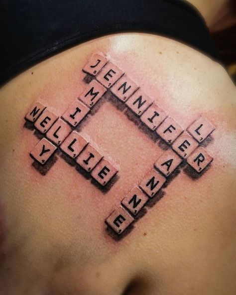 Scrabble Tattoo, Brick Tattoo, Puzzle Tattoo, Small Hand Tattoos, Small Hands, Hand Tattoos, Tatting, Body Art, Tattoo Ideas