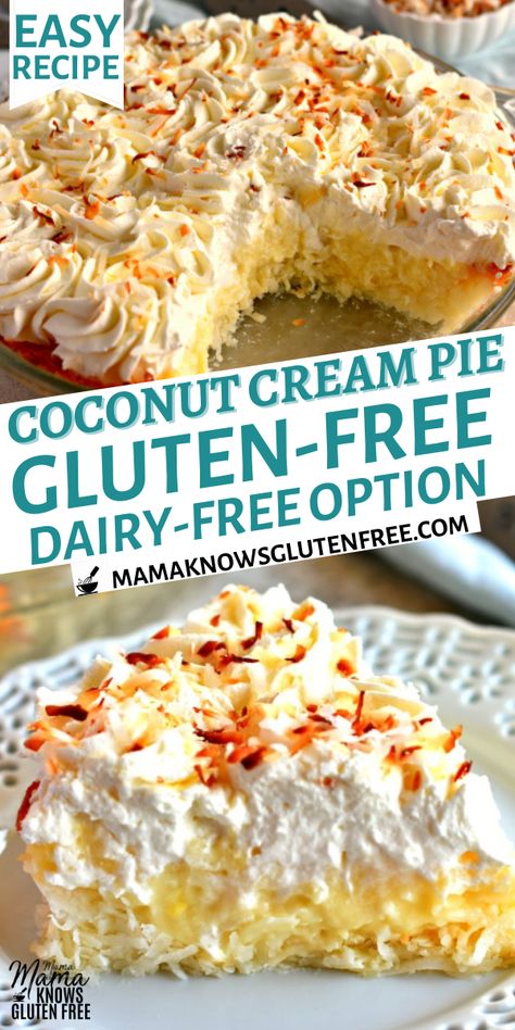 Mama Knows Gluten Free, Lactose Free Desserts, Dairy Free Deserts, Dairy Free Pies, Winter Snacks, Gluten Free Dairy Free Dessert, Dairy Free Recipes Dessert, Coconut Macaroon, Dairy Free Baking