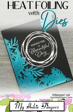 Foiling Cards Ideas, How To Colour Embossed Cards, Stampin Up Heat Embossed Cards, Hot Foil Card Ideas, Cricut Foil Cards, Minc Foil Projects Ideas, Foiled Cards Ideas, Foil Cards Ideas, Hot Foiling Ideas