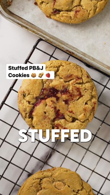 Pb And J Stuffed Cookies, Peanut Butter And Jelly Stuffed Cookies, Pb And J Cookies, Pb J Cookies, Peanut Butter And Jelly Cookies, Peanut Butter Jelly Cookies, Coast Kitchen, I Lost 100 Pounds, Jelly Cookies