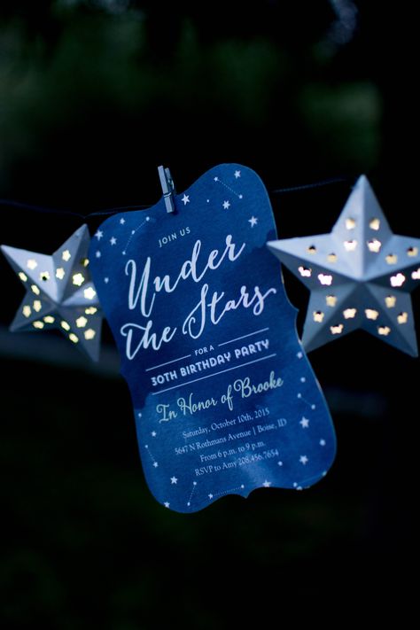 Under the Stars Birthday Celebration Ideas Stars Party Theme, 17 Doğum Günü, Birthday Celebration Ideas, Debut Theme, 17th Birthday Ideas, Sweet 16 Themes, Debut Ideas, Star Birthday Party, Prom Theme