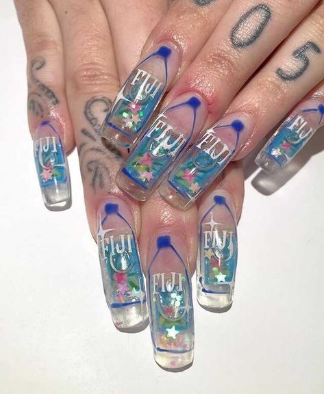 Imgur Post - Imgur Aquarium Nails, Nails Yellow, Nagellack Trends, Pedicure Designs, Accessoires Iphone, Design Fails, Crazy Nails, Jelly Nails, Flower Nail