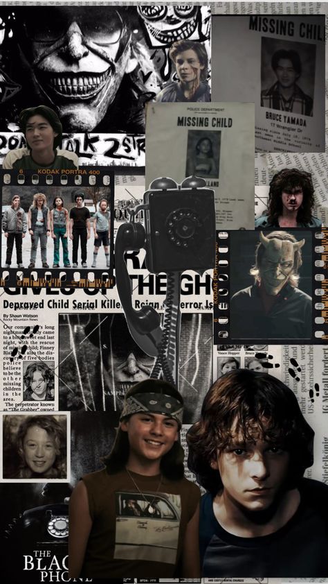 #theblackphone #finneyblake #robinarellano #vancehopper #griffin #paperboy #thegrabber #ethanhawke #masonthames #bruceyamada #tristanprovang #miguelcazarezmora #moodboard Robin From The Black Phone Wallpaper, The Black Phone Drawing Ideas, Wallpaper For Pictures, Black Phone Movie Wallpaper, Black Phone Wallpaper Movie, Griffin The Black Phone, Robin From The Black Phone, Tbp Wallpaper, Robin Black Phone