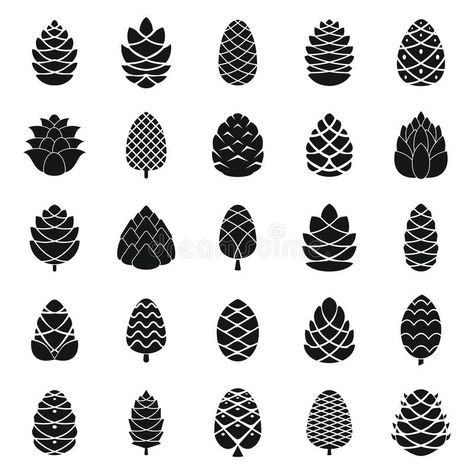 Pine Cone Drawing, Black Color Images, Pine Tattoo, Pine Cone Art, Wood Logo, Grafic Design, Styled Stock, Pine Cone, 로고 디자인