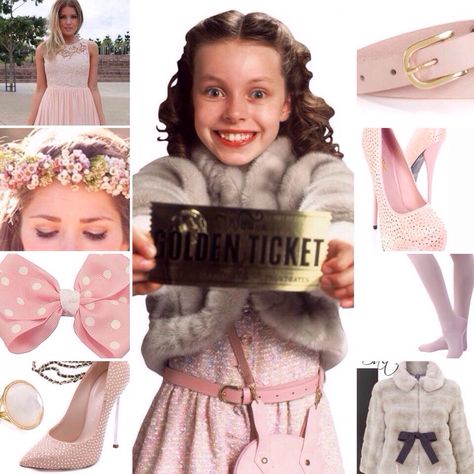 Veruca Salt Veruca Salt Costume, Salt Costume, Easy Girl Halloween Costumes, Roald Dahl Costumes, Willy Wonka Halloween, Casual Halloween Costumes, Willy Wonka Costume, Roald Dahl Day, World Book Day Ideas