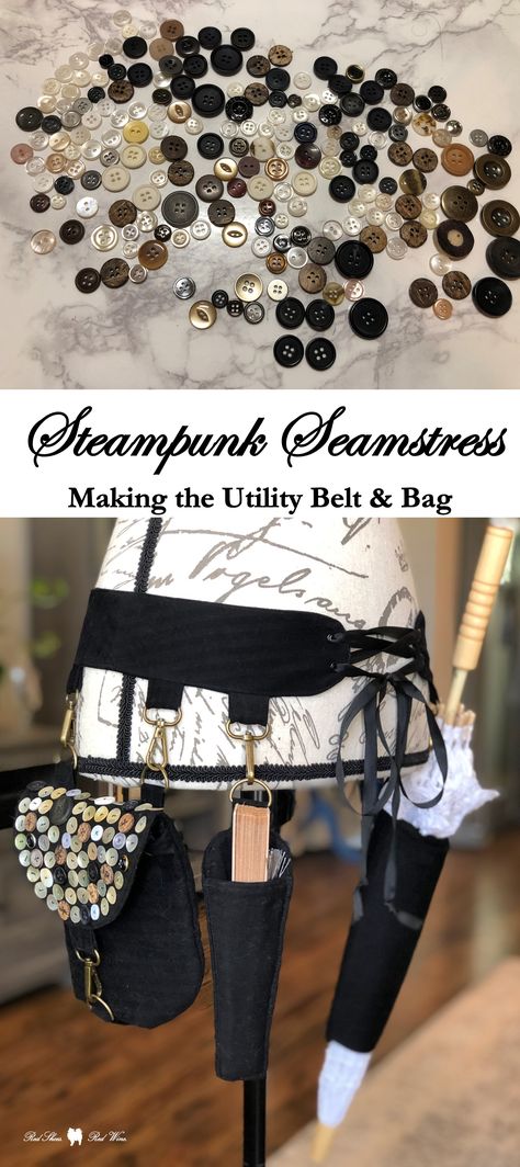 Steampunk Bags Diy, Diy Holster Bag, Steampunk Belt Diy, Diy Parasol Holster, Diy Steampunk Goggles, Steampunk Parasol Diy, Diy Fan Holster, Diy Wide Belt, Sewing Accessories To Make