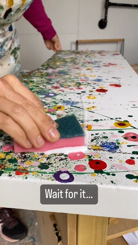 Little Dot Art - Sara Otter | Colourful Art UK | | *Tape Technique* …. A funny little technique I like to use every now and then. Fiddly! But I quite enjoy the process. 🤷🏼‍♀️😆 I’m really lo… | Instagram Large Art Diy, Tape Painting, Classroom Art Projects, Acrylic Painting Lessons, Painting Styles, Beautiful Abstract Art, Acrylic Painting Tips, Acrylic Pouring Art, Colourful Art