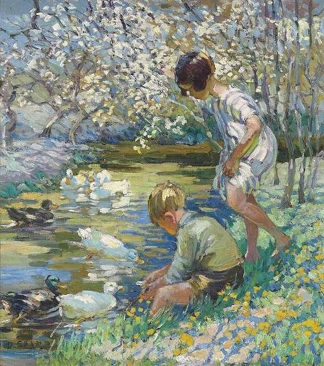 Children Playing Illustration, Dorothea Sharp, Impressionist Artists, Children Playing, Pre Raphaelite, Impressionist Art, British Artist, Children's Book Illustration, Female Artists