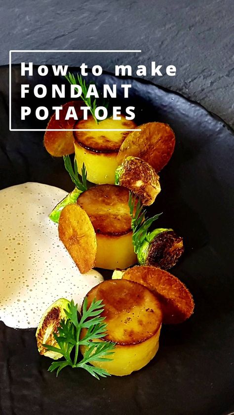 Did you ever make fondant potatoes at home? 😋 #potatorecipe #foodie #foodlover #foodporn #foodart #fooddecoration #finedininglovers… | Instagram Fancy Plated Dinner, Fancy Food Presentation Fine Dining, Fine Dining Potatoes, Fine Dining Side Dishes, Fine Dining Vegetables, Fine Dining Recipes Appetizers, Fine Dining Christmas Dinner, Fine Dinning Starter, Fine Dining At Home Recipes