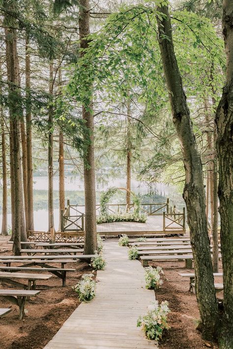 Lake Wedding Ceremony, Dock Wedding, Lake Dock, Cabin Wedding, Barn Wedding Decorations, Water Wedding, Garden Wedding Venue, Wedding Set Up, June Wedding