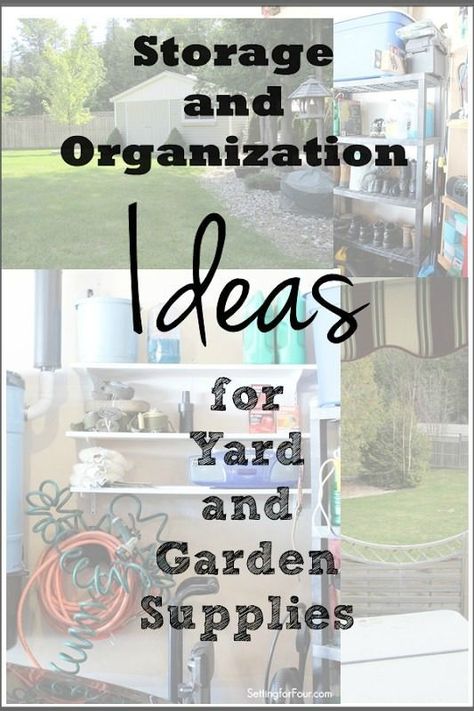 storage and organization ideas for yard and garden supplies Ideas For Yard, Herb Garden Pots, Storage And Organization Ideas, Outdoor Herb Garden, Shed Organization, Stone Landscaping, Yard And Garden, Garden Tool Storage, Beautiful Flowers Garden