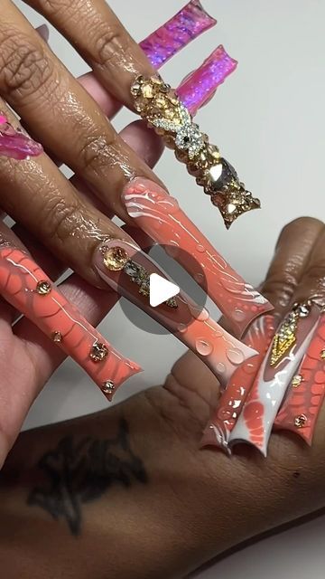 @YoursTruly_Kani's Nail Page💅🏽 on Instagram: "Y’all know I had to snap 🤑🔥✅✨  February calendar is open so make sure you Booking my VDAY special 🥰🫶🏽 All month long link in bio✨🔗  @nailmegoods code KANI10✨🤑 @bluestreakcrystals code KANI ✨🤑  #orlandonailtech #orlandonails #jaxnails #ducknails #freestylenails #extendonails" Instagram Nail Page Ideas, February Calendar, Sigil Tattoo, Duck Nails, Spring Nail Designs, Instagram Nails, Nail Studio, Nail Designs Spring, Nail Tech