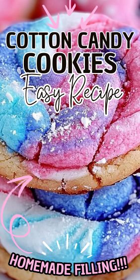 Cotton Candy Cookies Easy Recipe Cotton Candy Cookies Recipes, Cotton Candy Recipe, Candy Cookies Recipes, Cookies Easy Recipe, Cotton Candy Cookies, Cotton Candy Flavoring, Candy Recipe, Cookies Easy, Candy Cookies