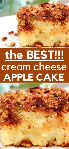 Apple Cream Cheese, Cake Apple, Apple Cake Recipe, Apple Recipes Easy, Apple Dessert Recipes, Apples And Cheese, Apple Cake Recipes, Baked Dessert Recipes, Apple Desserts