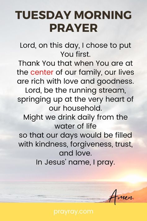 Daily Prayers Mornings, Prayer Before Work, Tuesday Prayer, Work Prayer, Morning Prayer Images, Daily Morning Prayer, Tuesday Quotes Good Morning, Powerful Morning Prayer, Prayer Images