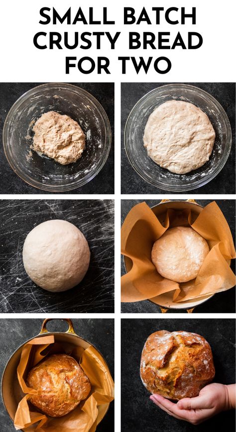 Bread For Two, Small Batch Baking, Artisan Bread Recipes, Dutch Oven Recipes, Manchego, Easy Bread, Oven Recipes, Crusty Bread, Bread Recipes Homemade