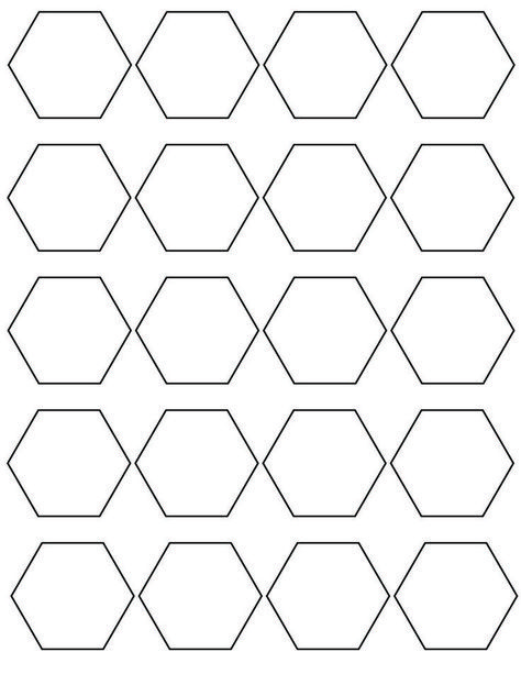 Free Printable 1-inch Hexagon Template PDF Hexagon Template, Hexagon Quilt Pattern, Paper Pieced Quilt Patterns, Shape Templates, Paper Pieced Quilt, Quilting Templates, Grid Layouts, Hexagon Quilt, Hexagon Pattern